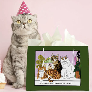 The Cats are in Charge Large Gift Bag