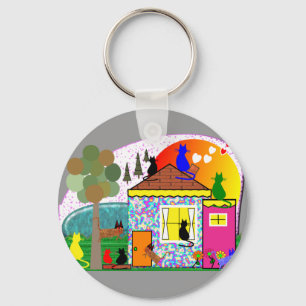 The Cats Are Taking Over The House Key Ring