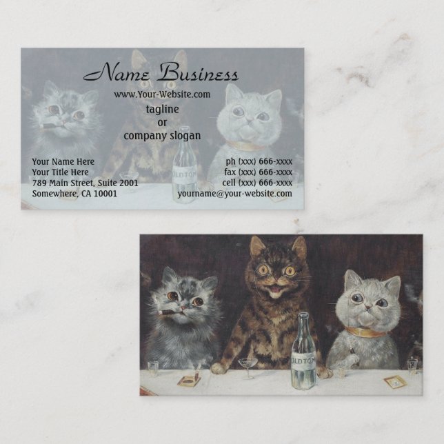 The Cat's Bachelor Celebration Business Card (Front/Back)