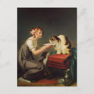 The Cat's Lunch Marguerite Gérard Art Postcard