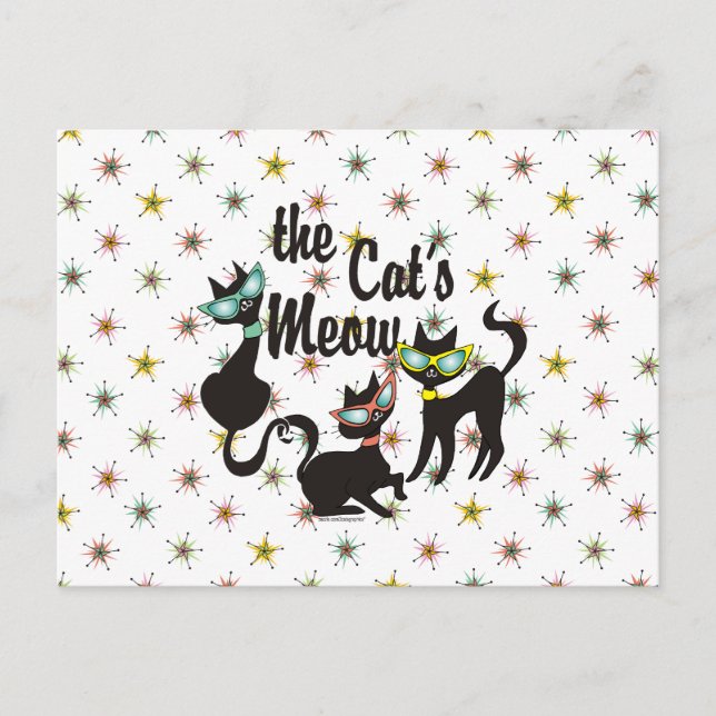 The Cat's Meow Postcard (Front)