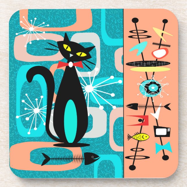 The Cats Meow  (Set of 6) Coaster (Front)