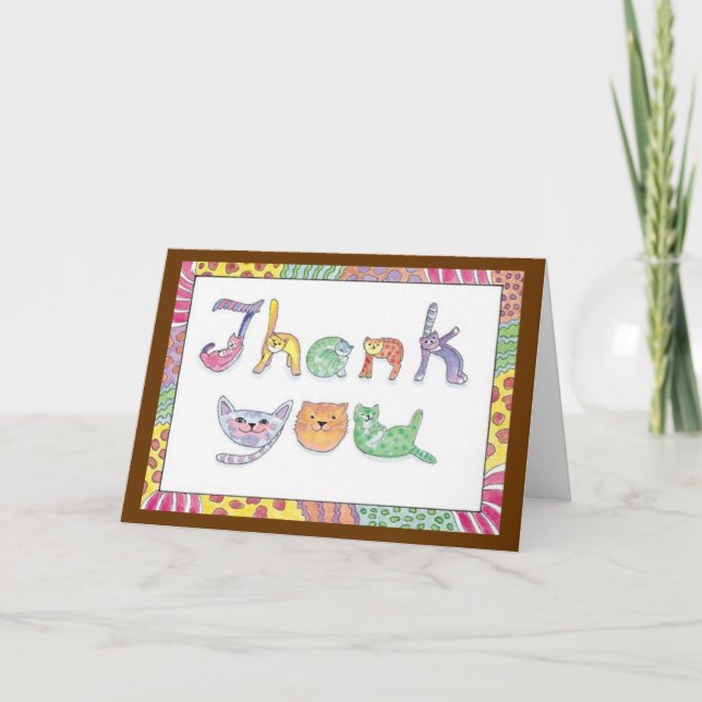 The cat's meow Thank You Card (Front)
