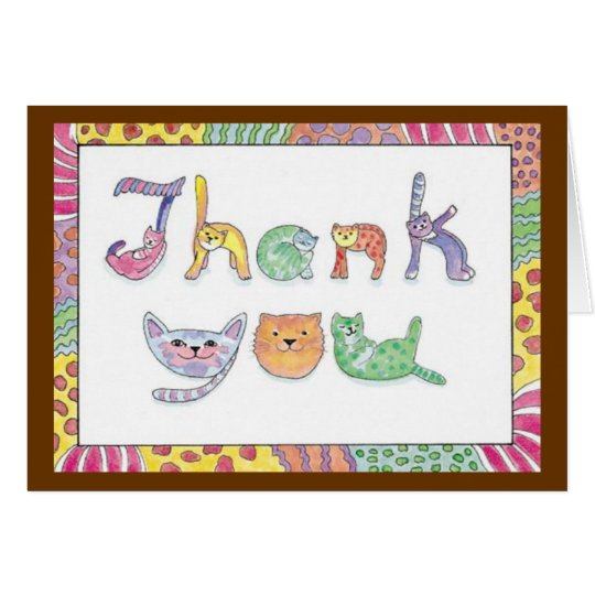 The cat's meow Thank You Card