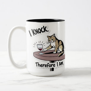 The Cat's Philosophy Two-Tone Coffee Mug