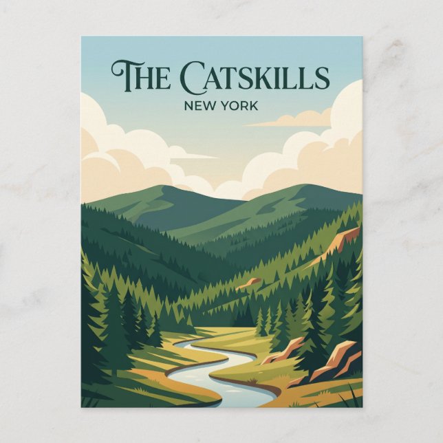The Catskills New York Postcard (Front)