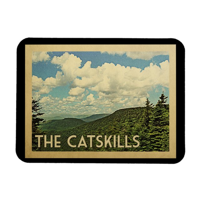 The Catskills New York Vintage Travel Magnet (Horizontal)