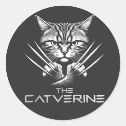 The Catverine Halloween Themed Classic Round Sticker