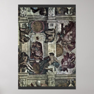 The Ceiling Fresco In The Sistine Chapel Genesis M Poster
