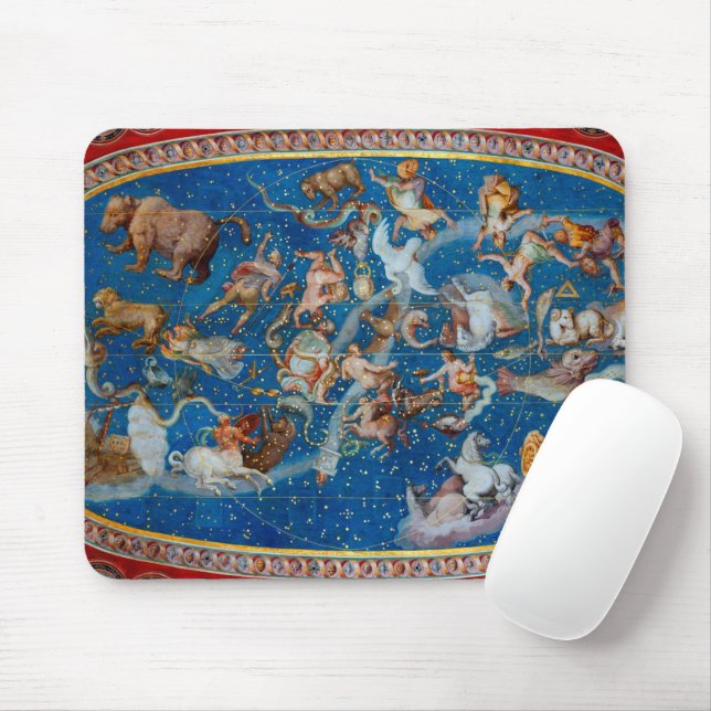 The Ceiling of the Sala Bologna, Celestial Map Mouse Mat (With Mouse)