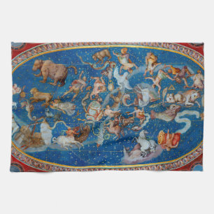 The Ceiling of the Sala Bologna, Celestial Map Tea Towel