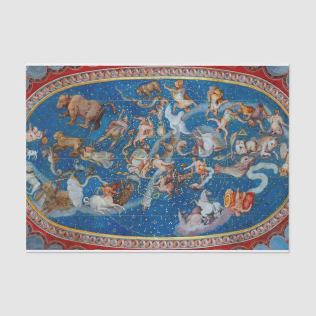 The Ceiling of the Sala Bologna, Celestial Map Tissue Paper (Front)