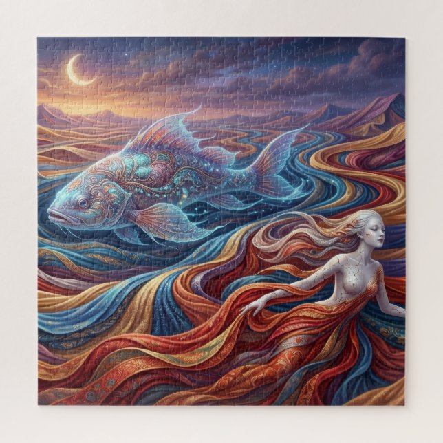 The Celestial Fish in the Silk Desert Jigsaw Puzzle (Vertical)