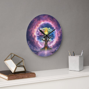 The Celestial Tree of Eternal Realms Large Clock