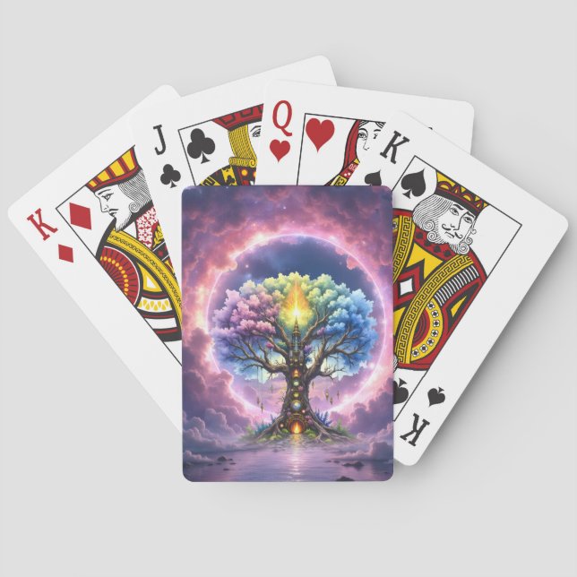 The Celestial Tree of Eternal Realms Playing Cards (Back)