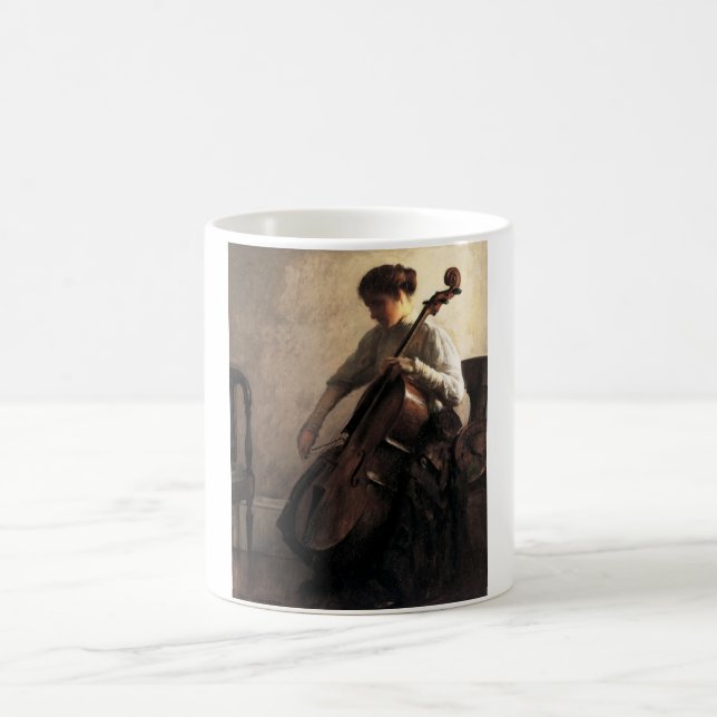 The Cellist (by Joseph DeCamp) Coffee Mug (Center)