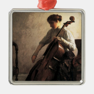The Cellist (by Joseph DeCamp) Metal Tree Decoration
