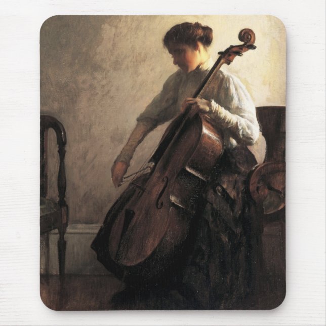 The Cellist (by Joseph DeCamp) Mouse Mat (Front)
