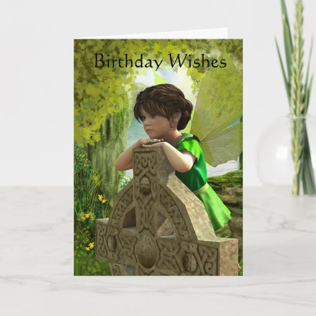 The Celtic Fairy Birthday Card (Front)