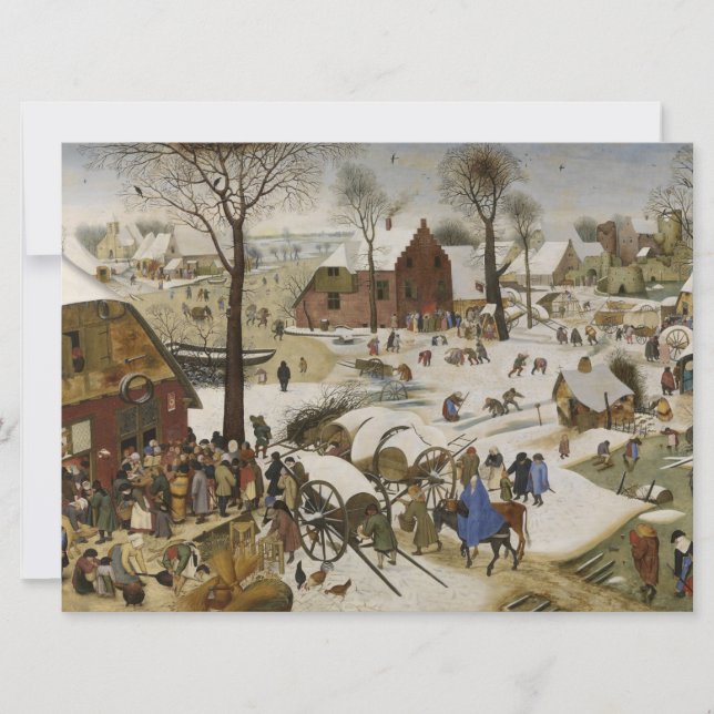 The Census at Bethlehem (by Pieter Bruegel) Card (Front)