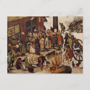 The Census at Bethlehem, detail of census office Postcard