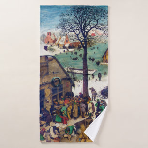 The Census at Bethlehem, Pieter Bruegel Bath Towel