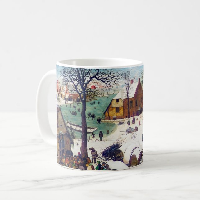 The Census at Bethlehem, Pieter Bruegel Coffee Mug (Front Left)
