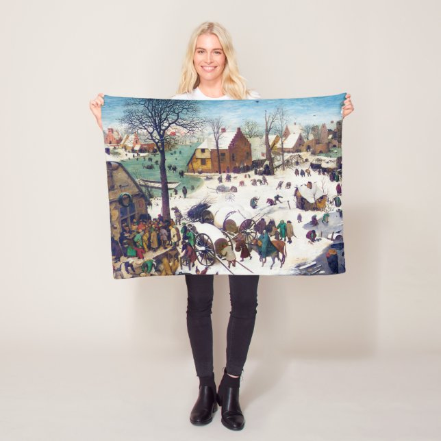 The Census at Bethlehem, Pieter Bruegel Fleece Blanket (In Situ)