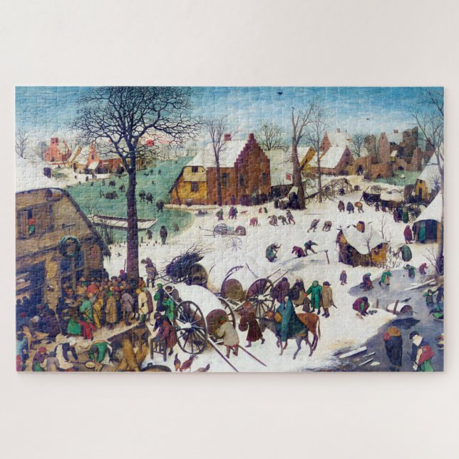 The Census at Bethlehem, Pieter Bruegel Jigsaw Puzzle (Horizontal)