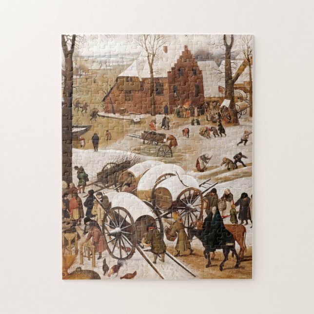 The Census At Bethlehem Pieter Bruegel Jigsaw Puzzle (Vertical)