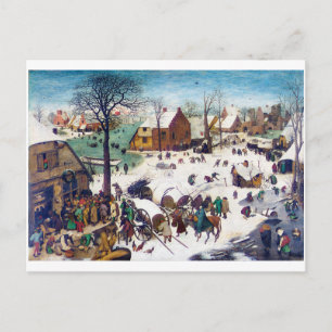 The Census at Bethlehem, Pieter Bruegel Postcard