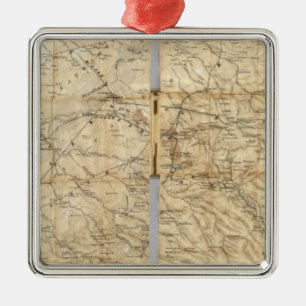 The Central Part of the State of California Metal Tree Decoration