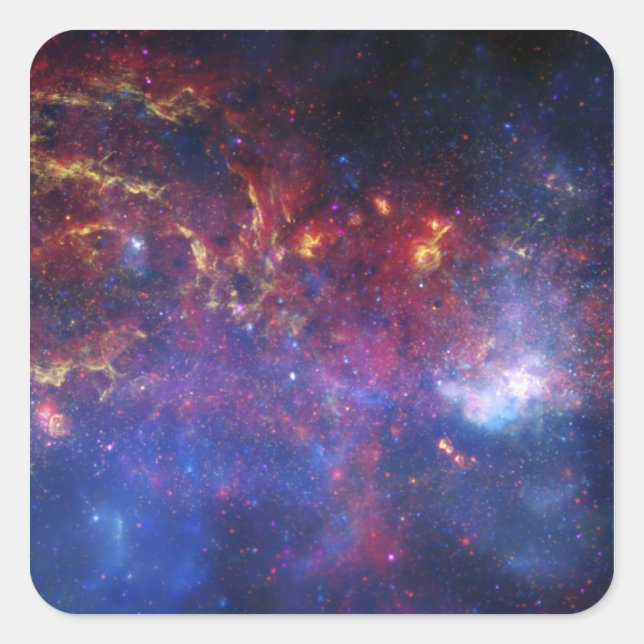 The central region of the Milky Way galaxy Square Sticker (Front)