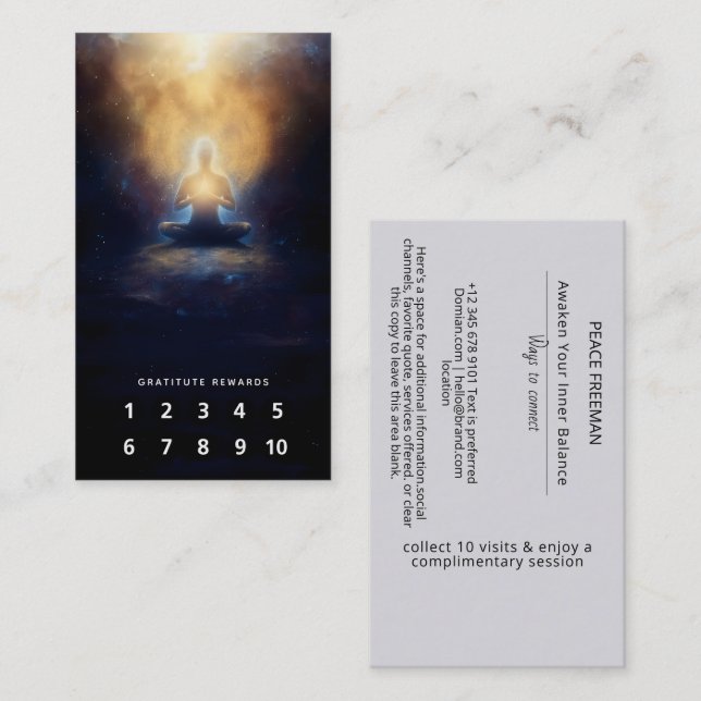The Centre Within | Mindful Stillness Business Card (Front/Back)