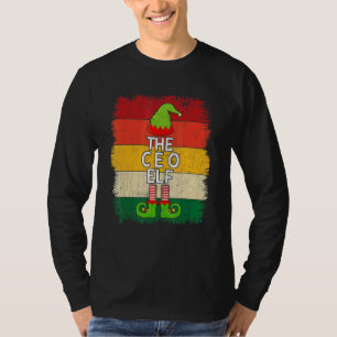 The CEO Elf Matching Group Christmas Party Pajama T-Shirt