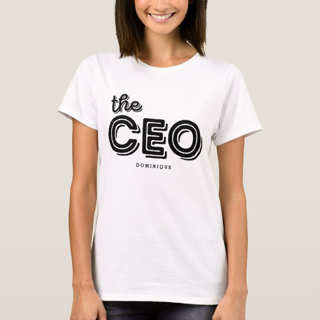The CEO Rustic Retro Typography Personalised Shirt (Front)