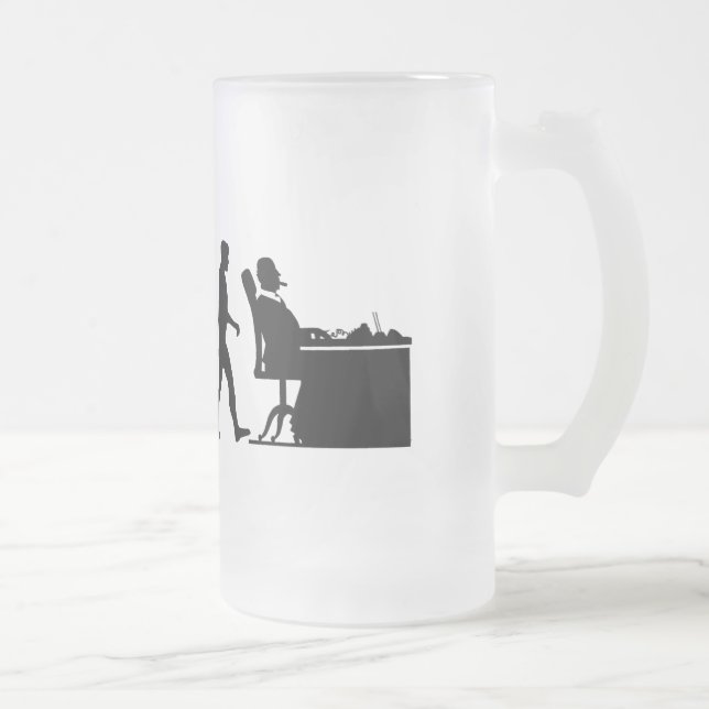The CEO VP company President Boss Mens Work Frosted Glass Beer Mug (Right)