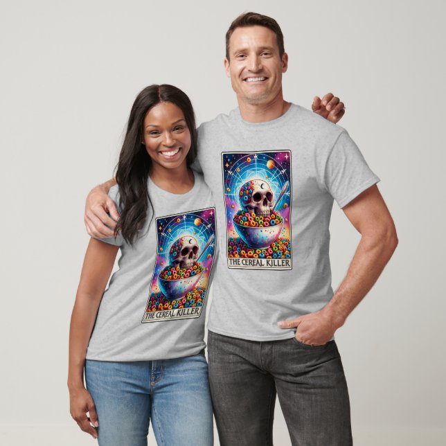 The cereal killer funny skeleton tarot T-Shirt (Unisex)