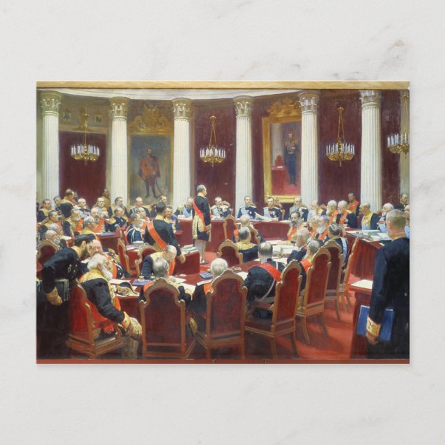 The Ceremonial Sitting of the State Council Postcard (Front)
