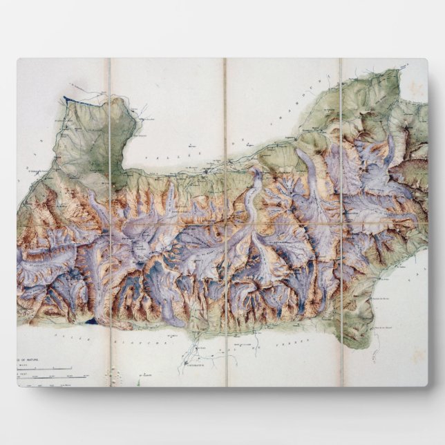 The Chain of Mont Blanc, from an actual survey in Plaque (Front)