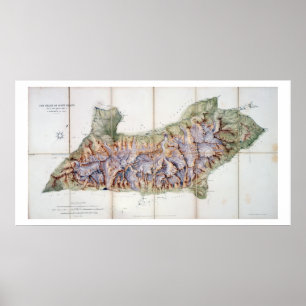 The Chain of Mont Blanc, from an actual survey in Poster