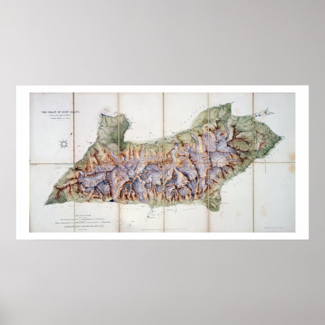 The Chain of Mont Blanc, from an actual survey in Poster (Front)