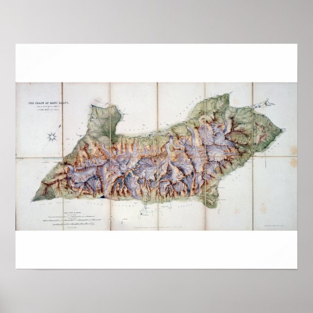 The Chain of Mont Blanc, from an actual survey in Poster (Front)