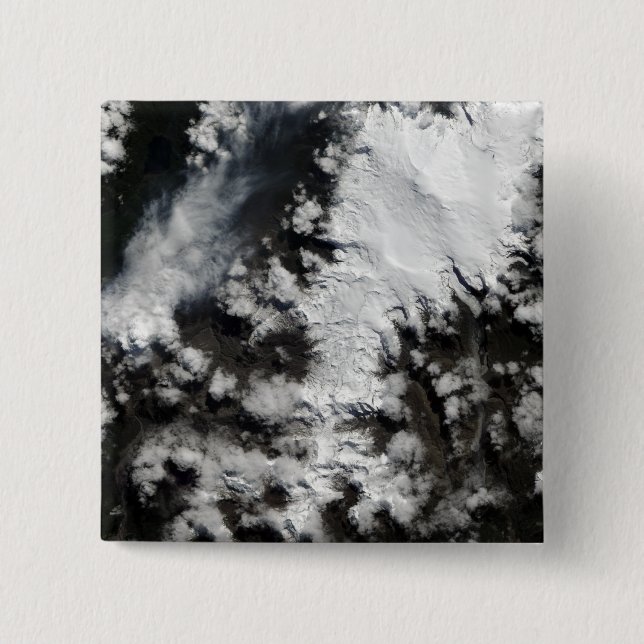 The Chaiten Volcano in Chile 15 Cm Square Badge (Front)