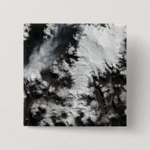 The Chaiten Volcano in Chile 15 Cm Square Badge