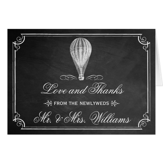 The Chalkboard Hot Air Balloon Wedding Collection (Front Horizontal)