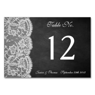 The Chalkboard & Lace Collection Table Number