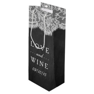 The Chalkboard & Lace Wedding Collection Gift Bags