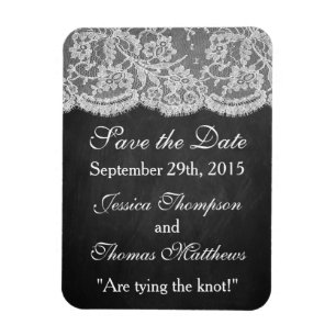 The Chalkboard & Lace Wedding Collection Magnet