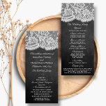 The Chalkboard & Lace Wedding Collection Programs Rack Card<br><div class="desc">The chalkboard & lace collection is a stunning design featuring a lovely chalkboard effect background with a romantic vintage white lace effect trim. These programs can be personalised for your special occasion and would make the perfect template for weddings, bridal showers, engagement parties, birthday parties and much, much more. *Please...</div>